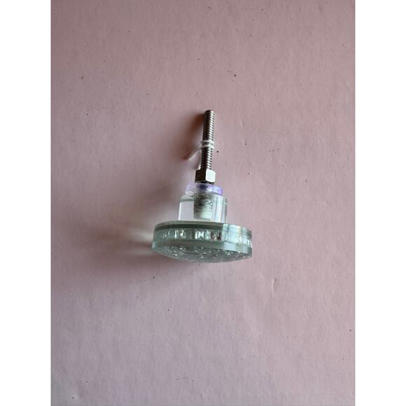 SET OF TWO Clear Cut Crystal Glass Cabinet Knobs Polished Nickel (4 Available ) - Picture 3 of 5